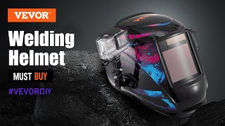 VEVOR Welding Helmet, 4 Arc Sensor Wide Shade 5-8/9-13 for TIG MIG ARC Welding Hood Mask