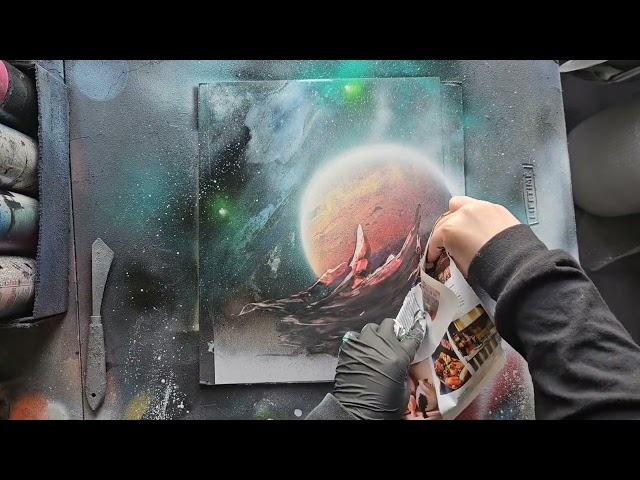 Quick Space Spray Paint Art class=