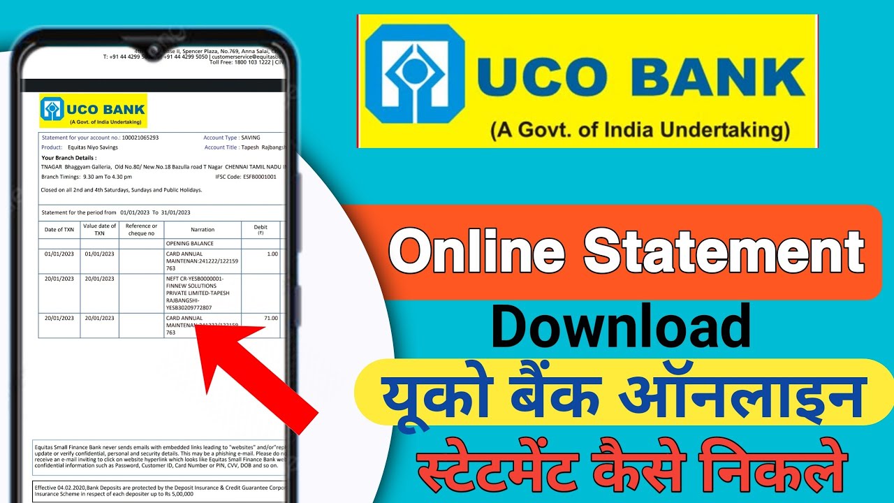 uco bank education loan statement