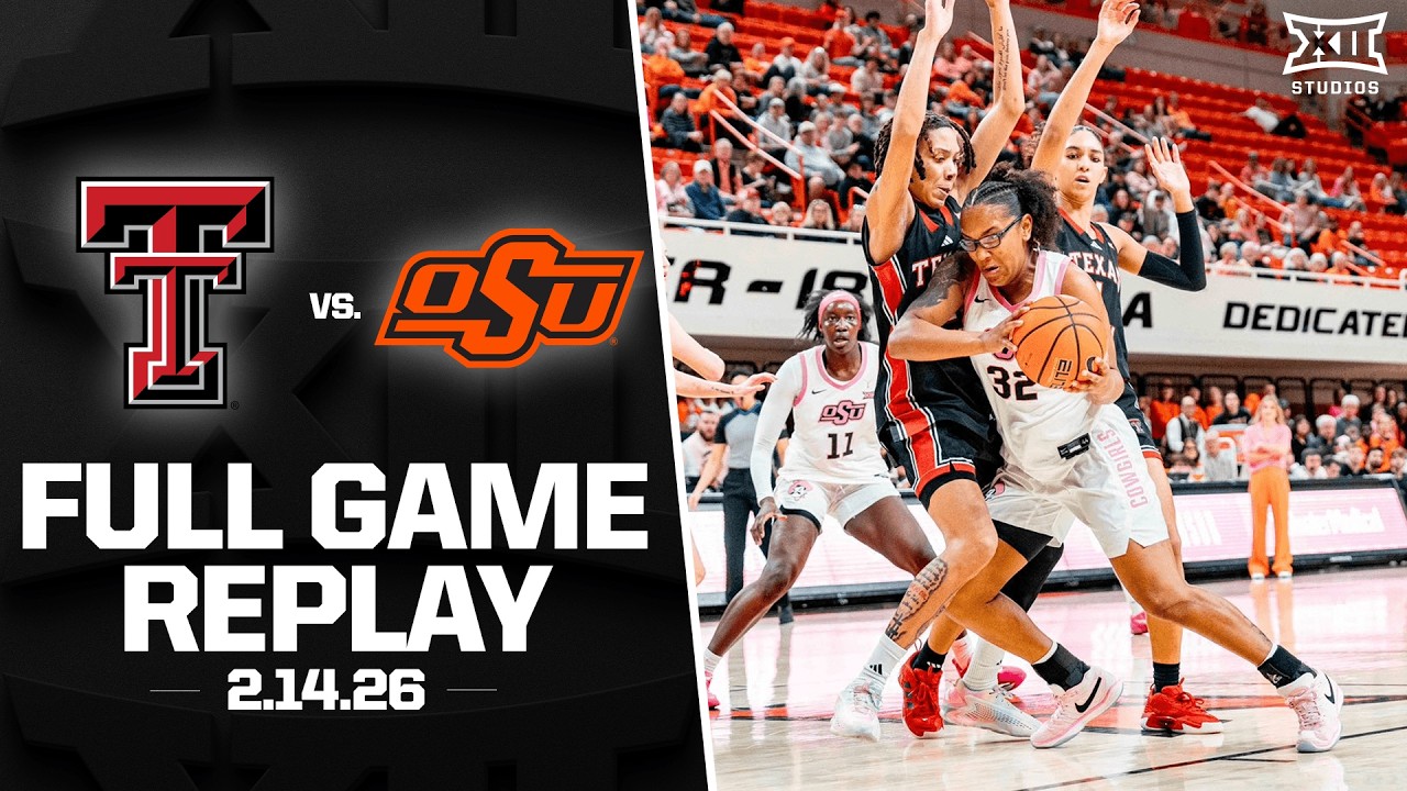 Texas Tech vs. Oklahoma State Full Game Replay (2.14.26) | 2025-26 Big 12 Women's Basketball