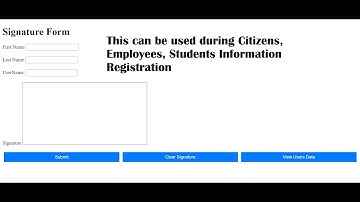 Create Digital Signature, Store Signature image into  Base 64  format,  MYSQL, PHP, JavaScript.
