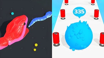 Roll Crowd ♾️ Snake Clash.io - All Max Android Gameplay, IOS Game 