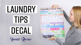 Laundry Cheat Sheet - Vinyl Laundry Room Decal & Decor Honest Review