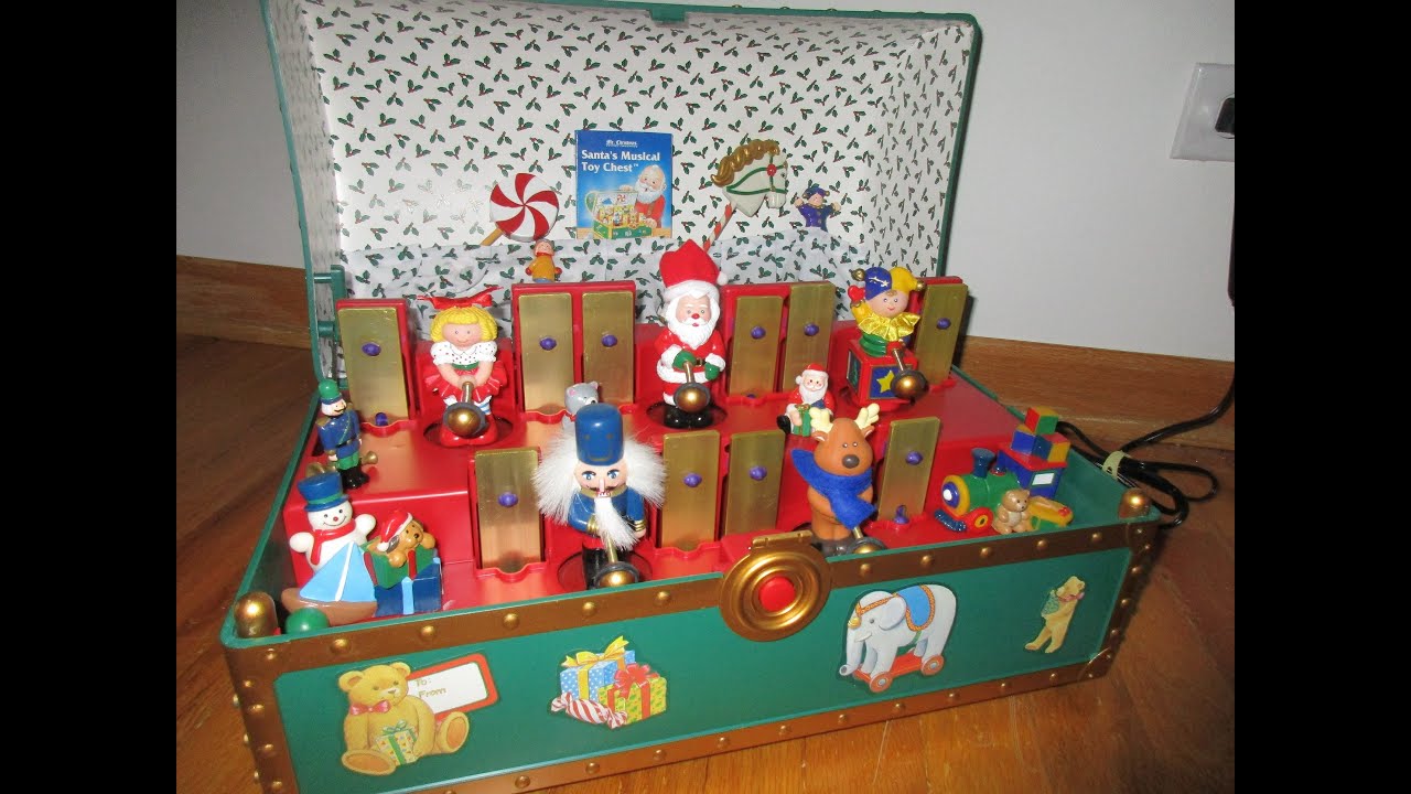 Mr Christmas Santa's Animated Musical Toy Chest YouTube