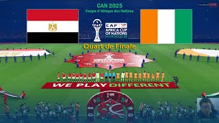ÉGYPTE vs CÔTE D'IVOIRE - Coupe d'Afrique des Nations 2025 CAN | Match complet | Simulation PES
