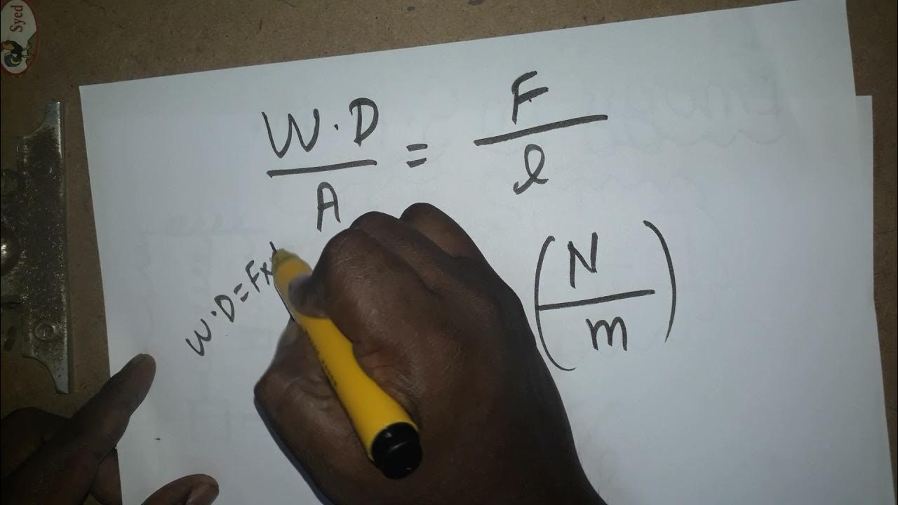 surface tension is equal to surface energy YouTube