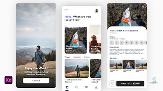 Travel App Design in Adobe XD | #adobexd | Designing Guru screenshot 4