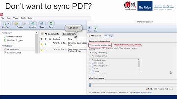 Video 16: Managing a Mendeley Library: How not to sync the PDF?