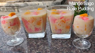 Mango Sago Rose Pudding | Creamy Mango Dessert | Summer Special | Manisha&#39;s Recipe