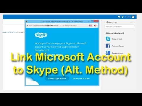 Link Microsoft Account to Skype (Alt. Method)