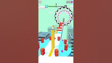 Cube Surfer stage five completed successfully | game playing in iPhone