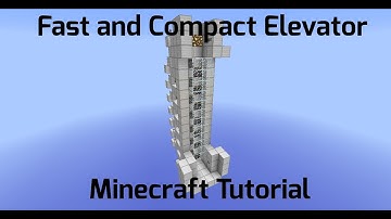Smallest, Fast, Up and Down Elevator - Minecraft Tutorial