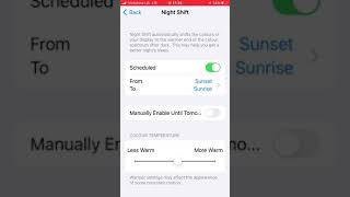 Night Shift mode on iPhone