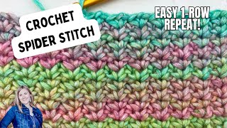 The Spider Stitch 🕷️ | Easy 1-Row Repeat Crochet Stitch with Beautiful Texture
