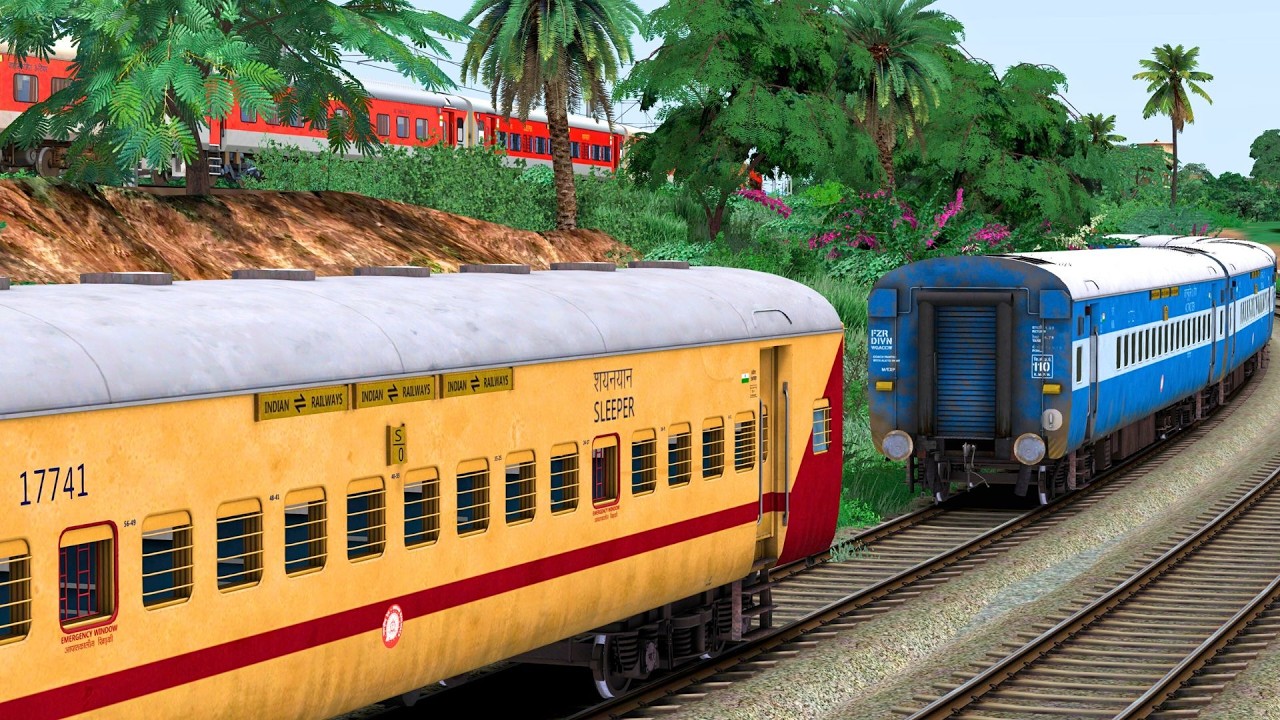 UTKRISHT COUPLING ICF BLUE EXPRESS TRAIN | BUMPY RAILROAD | Train Simulator | Railwork | NTG GAMING