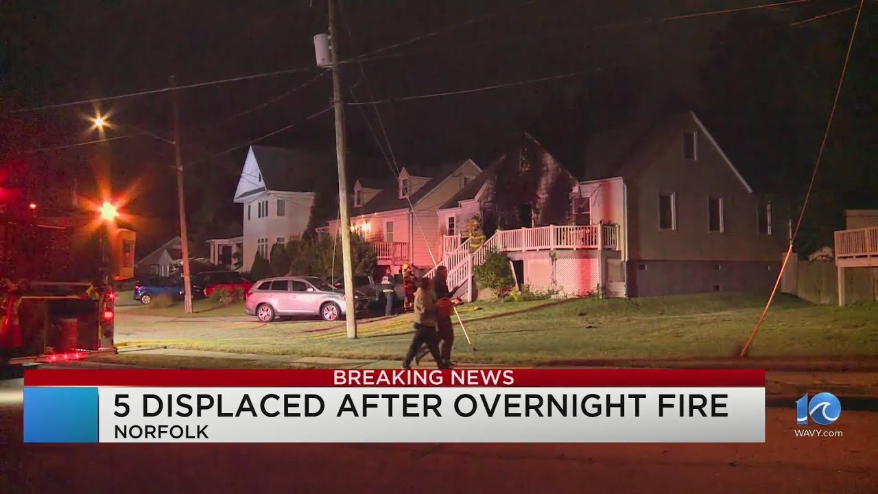 NFD: 5 people, 2 dogs displaced after house fire on Myrtle Park - YouTube