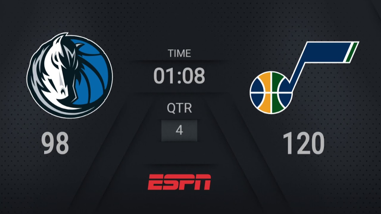 Mavericks Jazz NBA on ESPN Live Scoreboard