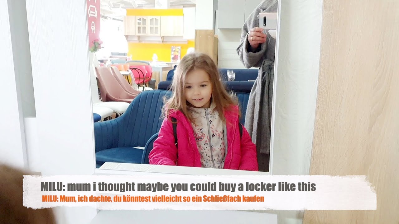 [SUB] We go with a four-year-old baby MILU to the furniture department ...