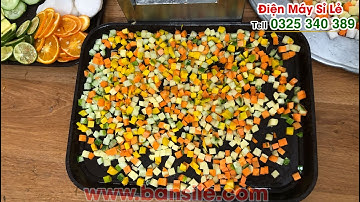 Máy thái hạt lựu củ quả: cà rốt, củ cải, khoai tây, bí đỏ, dưa leo ( dưa chuột) cỡ 10mm cực đẹp