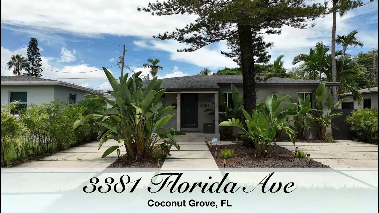 3381 Florida Ave Coconut Grove FL      NEW LISTING