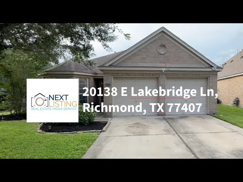 20138 E Lakebridge Ln, Richmond, TX home video tour