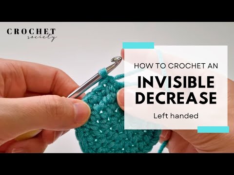How to Crochet a Invisible Decrease  (left-handed) | Beginner Crochet