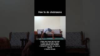 How to do Chakrasana #yoga #chakrasana #wheelpose #yogatutorial