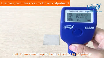 LS220 coating thickness gauge zeroadjustment