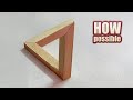 How to make tribar illusion  diy penrose triangle  impossible triangle