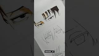 Drawing Levi Ackerman , Mikasa Ackerman and Eren Yeager eyes | #shorts