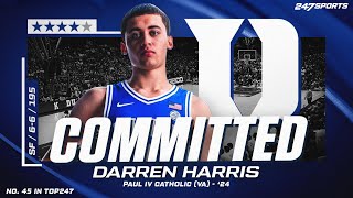 WATCH: 4-star SF Darren Harris commits to Duke