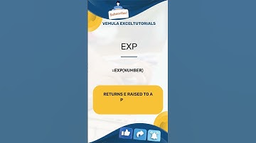 EXP formula Top 100 Excel formulas #msexcel #exceltutorials #exceltips #trending #excelformulas