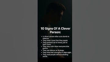 Signs of a Clever Person | Psychological Traits That Make You Smarter Than You Think #shorts