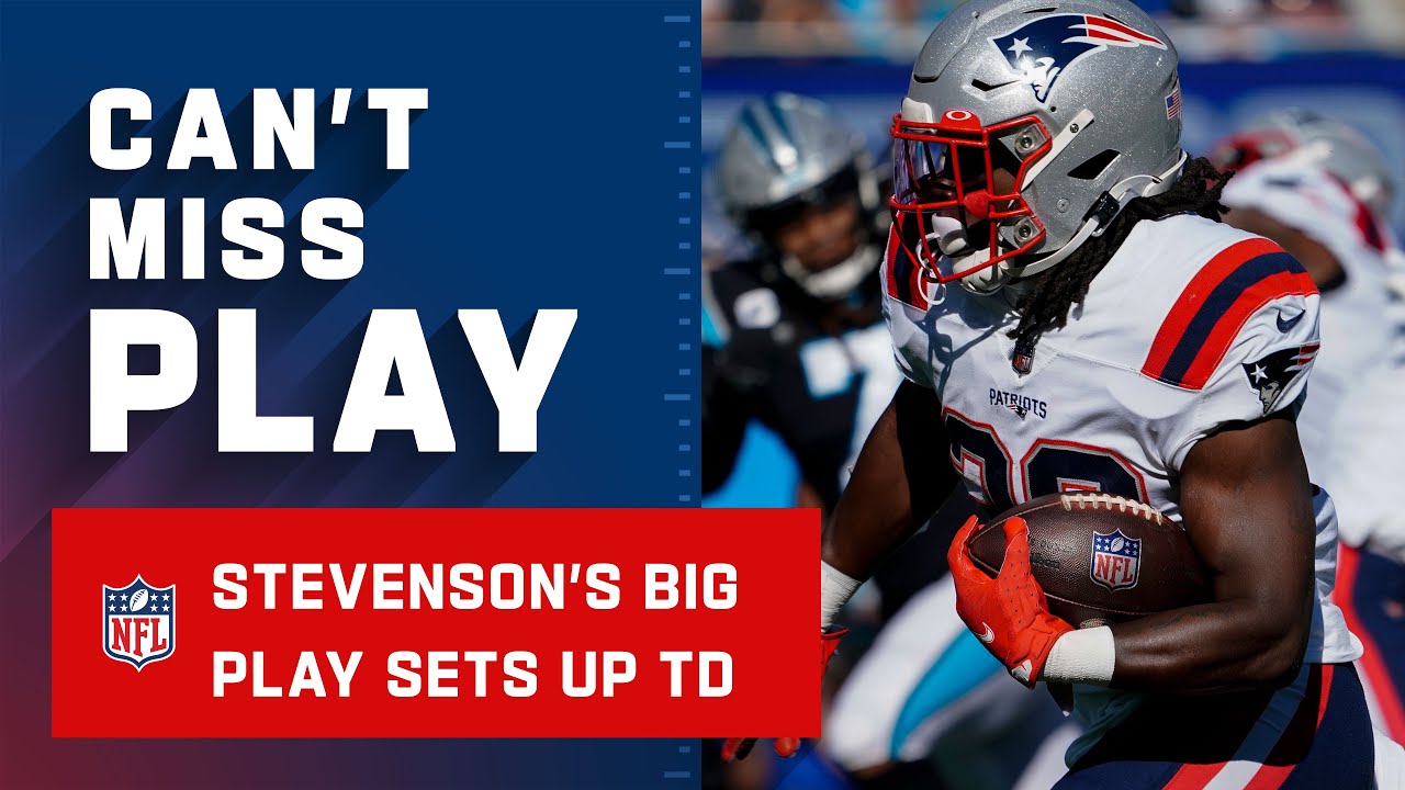 Rhamondre Stevenson Big Play Sets up Pats TD