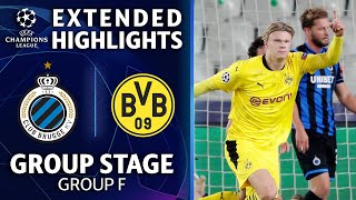 Club Brugge vs. Borussia Dortmund: Extended Highlights | Group Stage - Group F | UCL on CBS