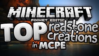 TOP 10 REDSTONE CREATIONS in MCPE - Wardrobe, Turret, Farms, & More - Minecraft PE (Pocket Edition)