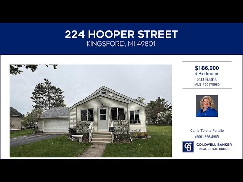 224 Hooper Street, Kingsford, MI home video tour