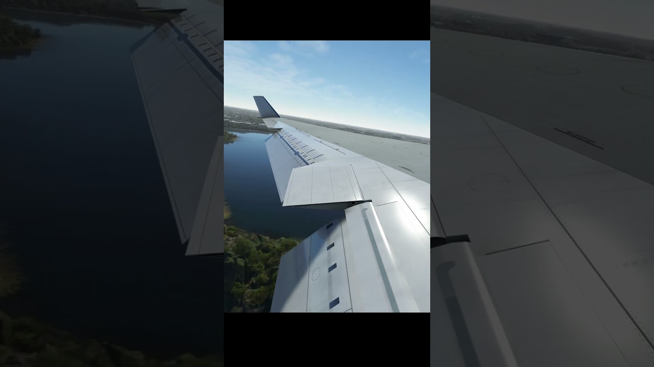 MD 11 Landing KMCO wing view