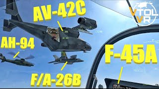 VTOL VR 4 Ship Formation Multiplayer [All different aircrafts]