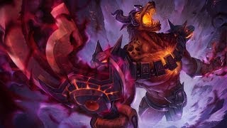 Skin Spotlight - Infernal Nasus Skin - League Of Legends
