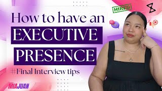 How to Ace Your Final Interview with Executive Presence | Athena Executive Virtual Assistant