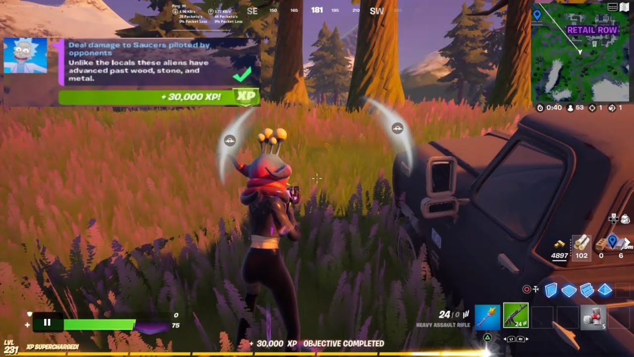 Deal damage to saucers piloted by opponents Fortnite