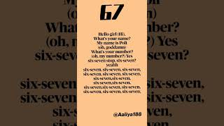 Sixseven gazan  s gazan youtubeshorts trending aaliya188 viral 67