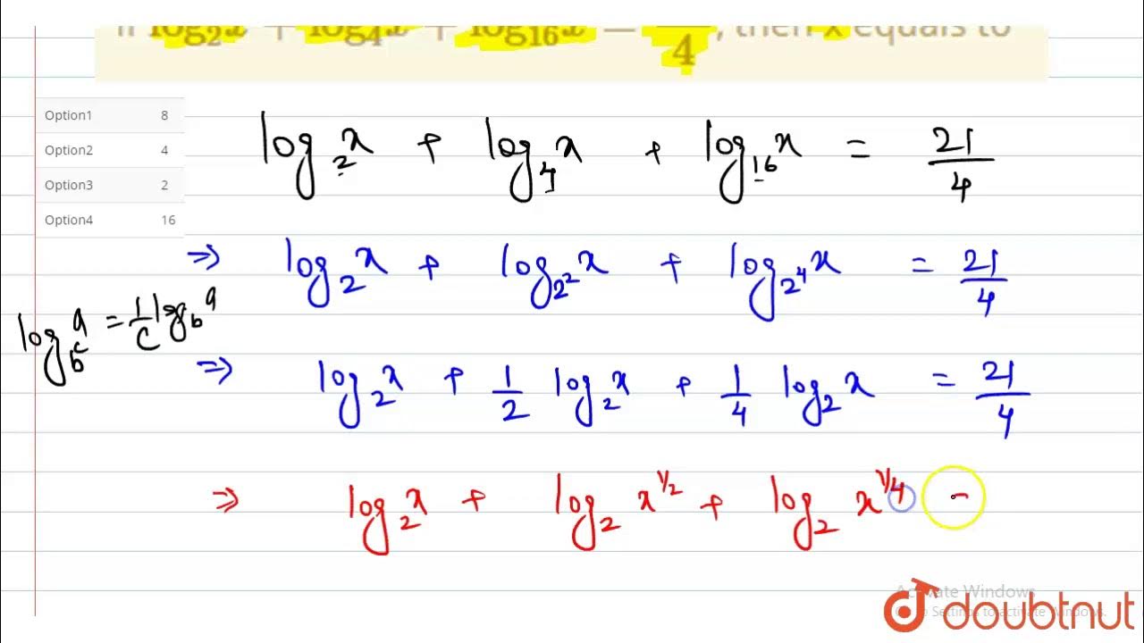 Log x 2 8x 16 2