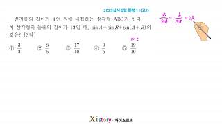 Mathematics 2023 June Mock Exam Problem 11 (Grade 11)