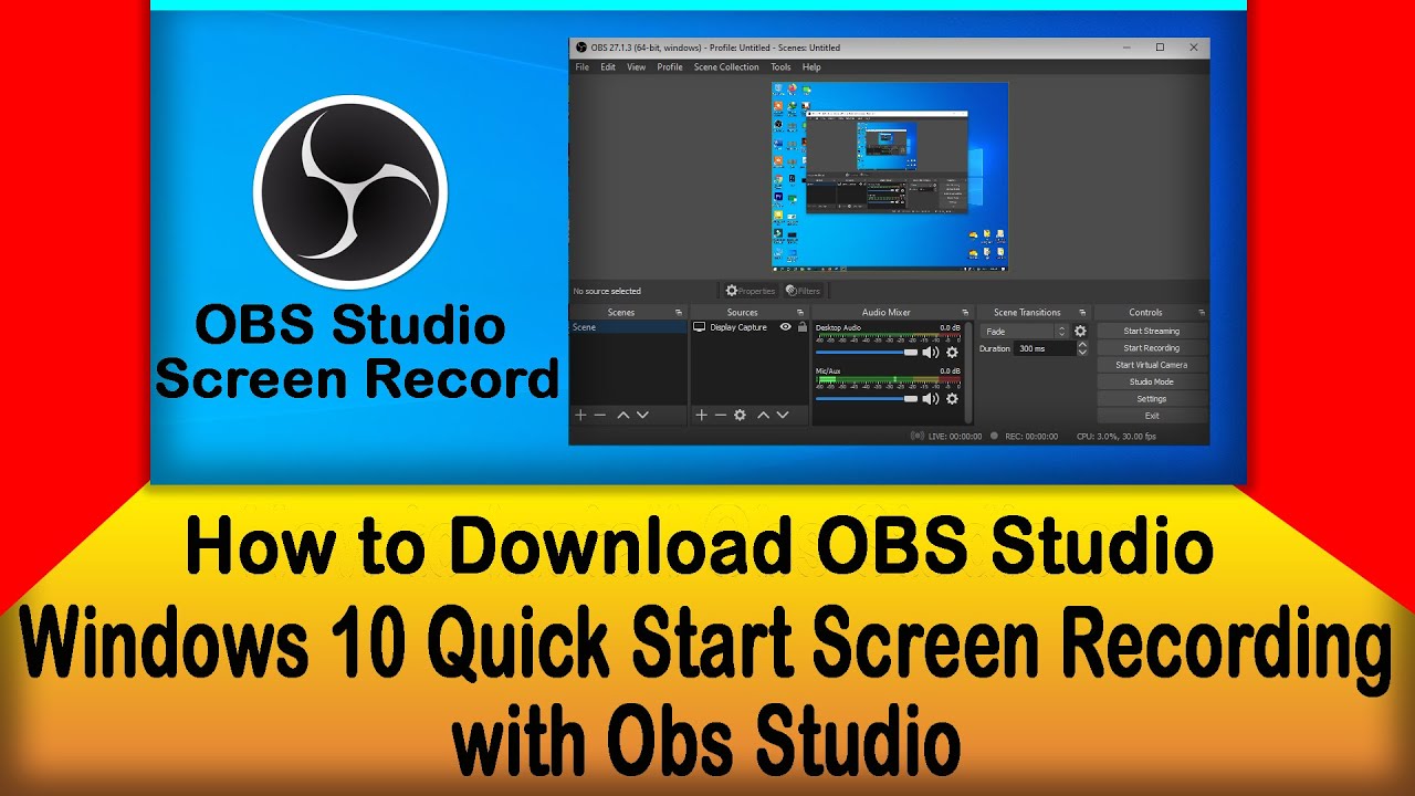 How to download obs screen recorder on windows 10, How to download obs