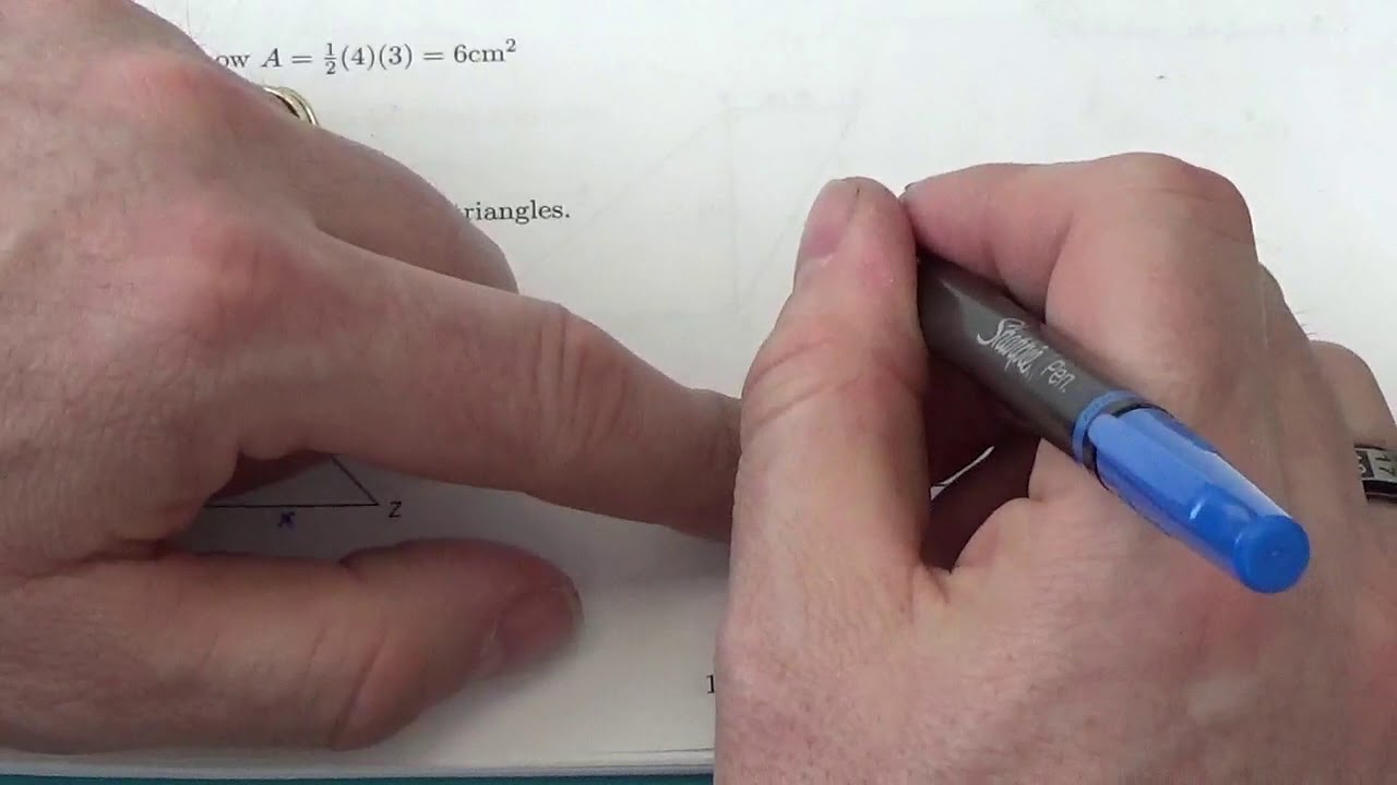Math 30 3 Triangle Area and the Pythagorean Theorem Lesson YouTube