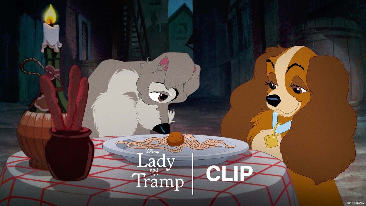 That ICONIC Spaghetti Scene | ‘Lady and the Tramp’ Official Clip