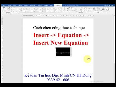 Cách viết phân số, công thức toán học trong Word - youtube