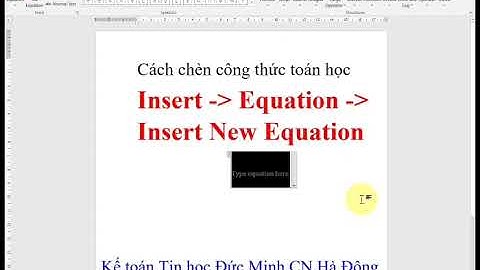 Cách viết phân số, công thức toán học trong Word